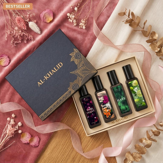 Perfume Gift Set for Women | Dark Velvet, Blossel, Haze & Luster