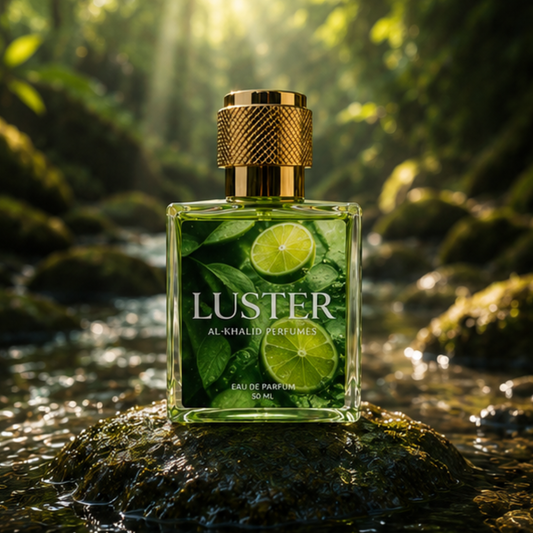 LUSTER Eau de Parfum 50ml – front view, forest stream setting