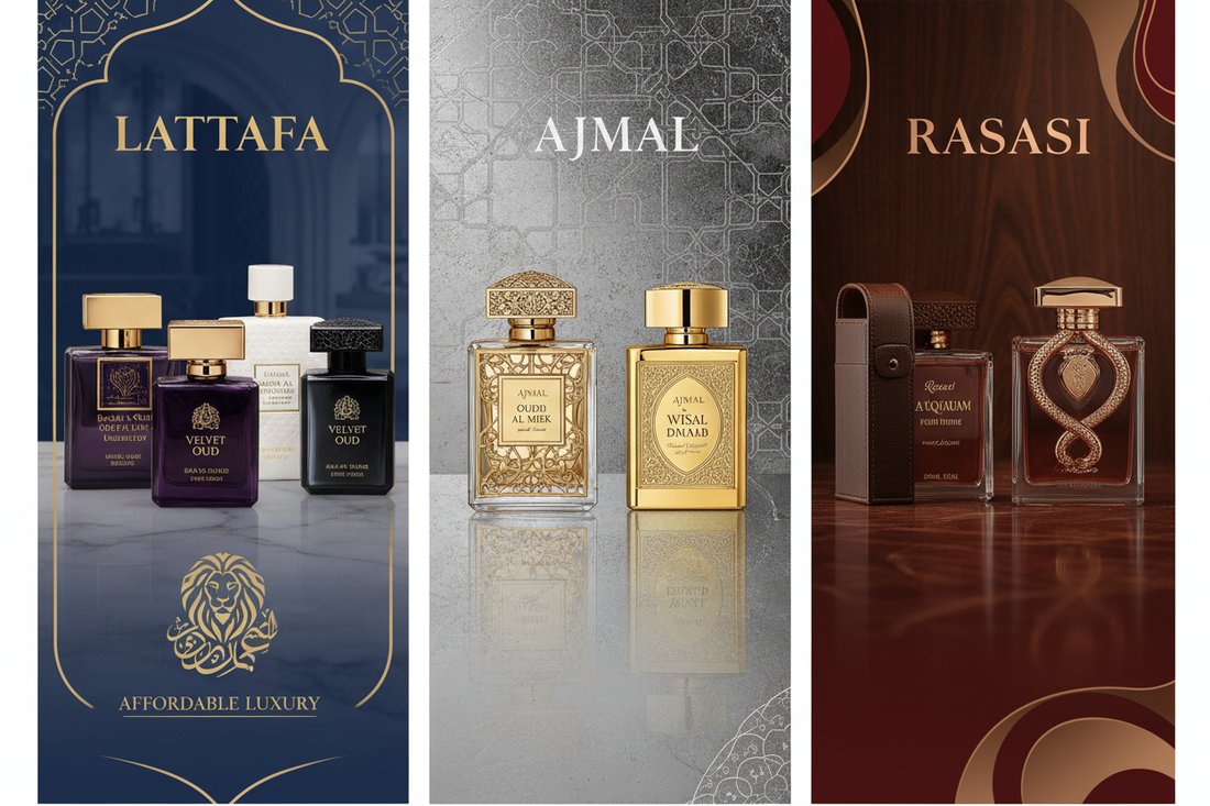 Lattafa vs Ajmal vs Rasasi: Best Value Arabian Perfume Brand in India? - AL-KHALID PERFUMES