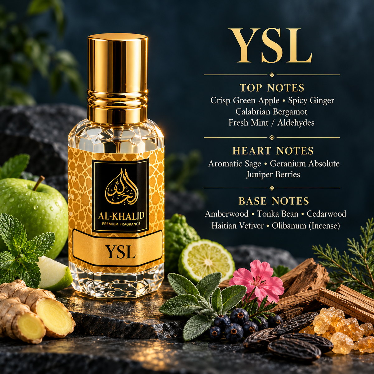 Yves Saint Laurent Y Inspired Attar for Men | Long-Lasting Perfume Oil - AL-KHALID PERFUMES