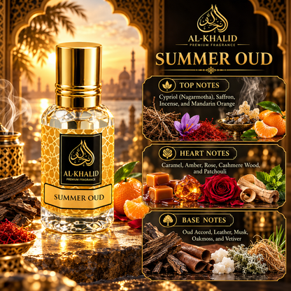 Ahmed Al Maghribi Summer Oud Inspired Attar | Long-Lasting Perfume Oil