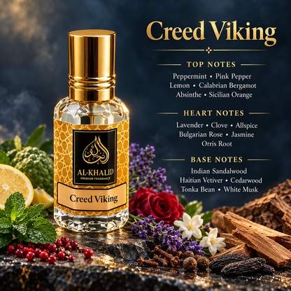 Creed Viking Inspired Attar for Men | Long-Lasting Perfume Oil