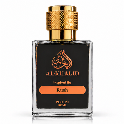 Luxury Gµčči-Rush perfume by AL-KHALID Perfumes, featuring elegant perfume bottle with a sophisticated design.