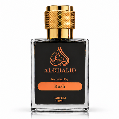Luxury Gµčči-Rush perfume by AL-KHALID Perfumes, featuring elegant perfume bottle with a sophisticated design.