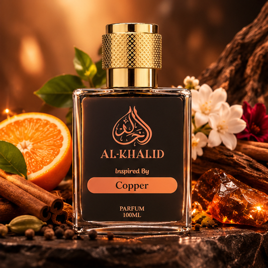 Wild Stone-Copper luxury perfume bottle by AL-KHALID Perfumes, sleek design and elegant packaging for a sophisticated scent.