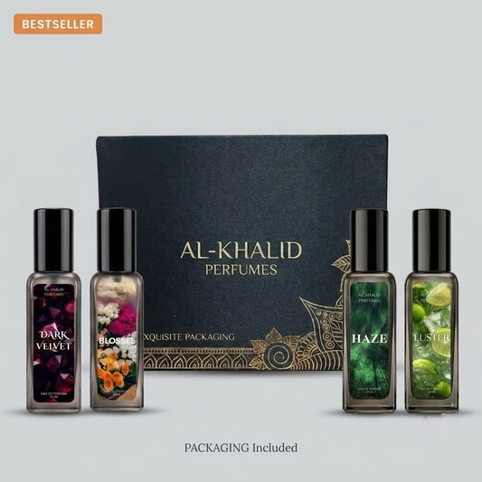 Perfume Gift Set for Women | Dark Velvet, Blossel, Haze & Luster