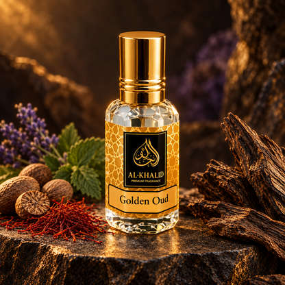 Golden Oud Attar | Saffron & Oud Perfume Oil for Men & Women