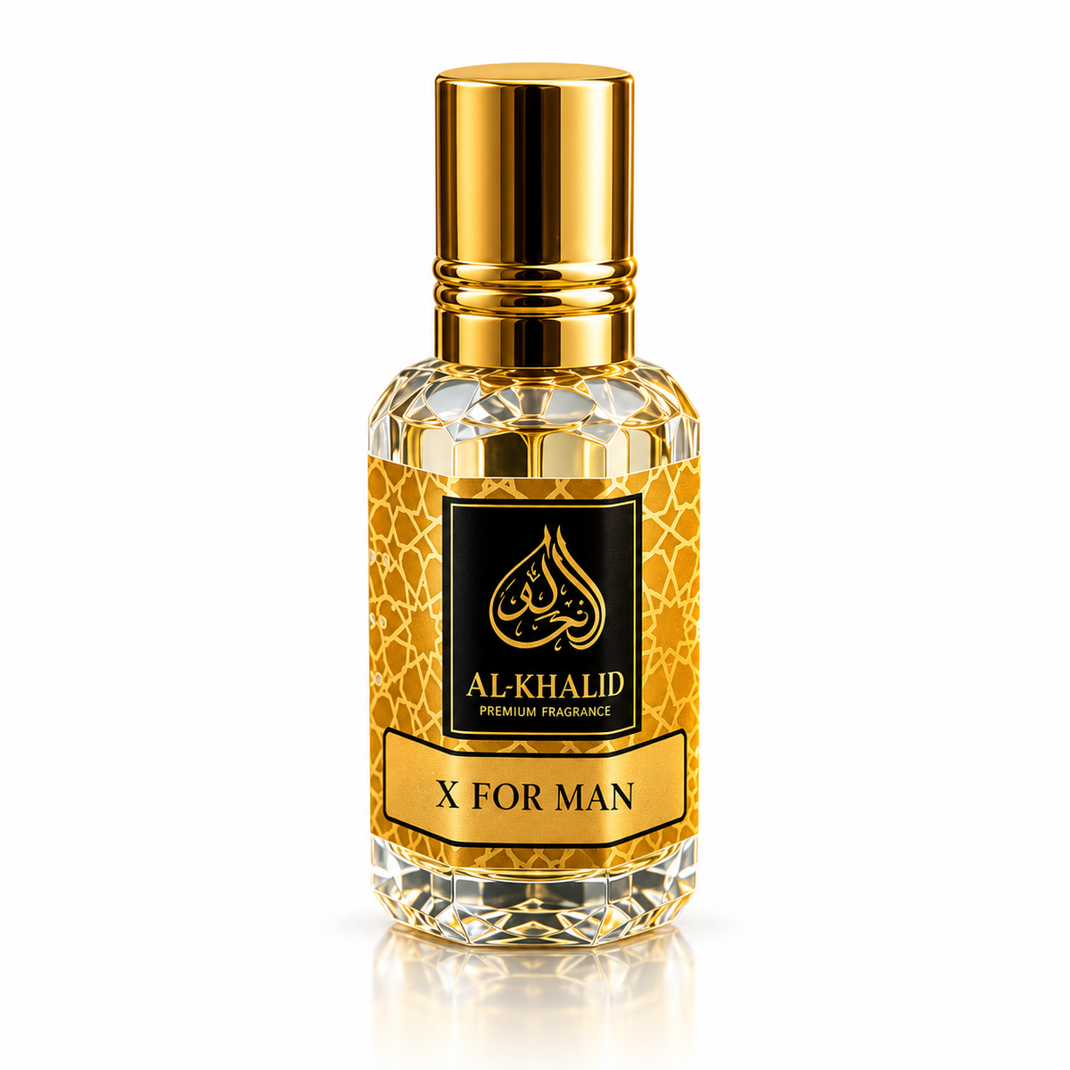 Clive Christian Inspired X For Man luxury attar oil by Al Khalid Perfumes, featuring a glass bottle with elegant design.