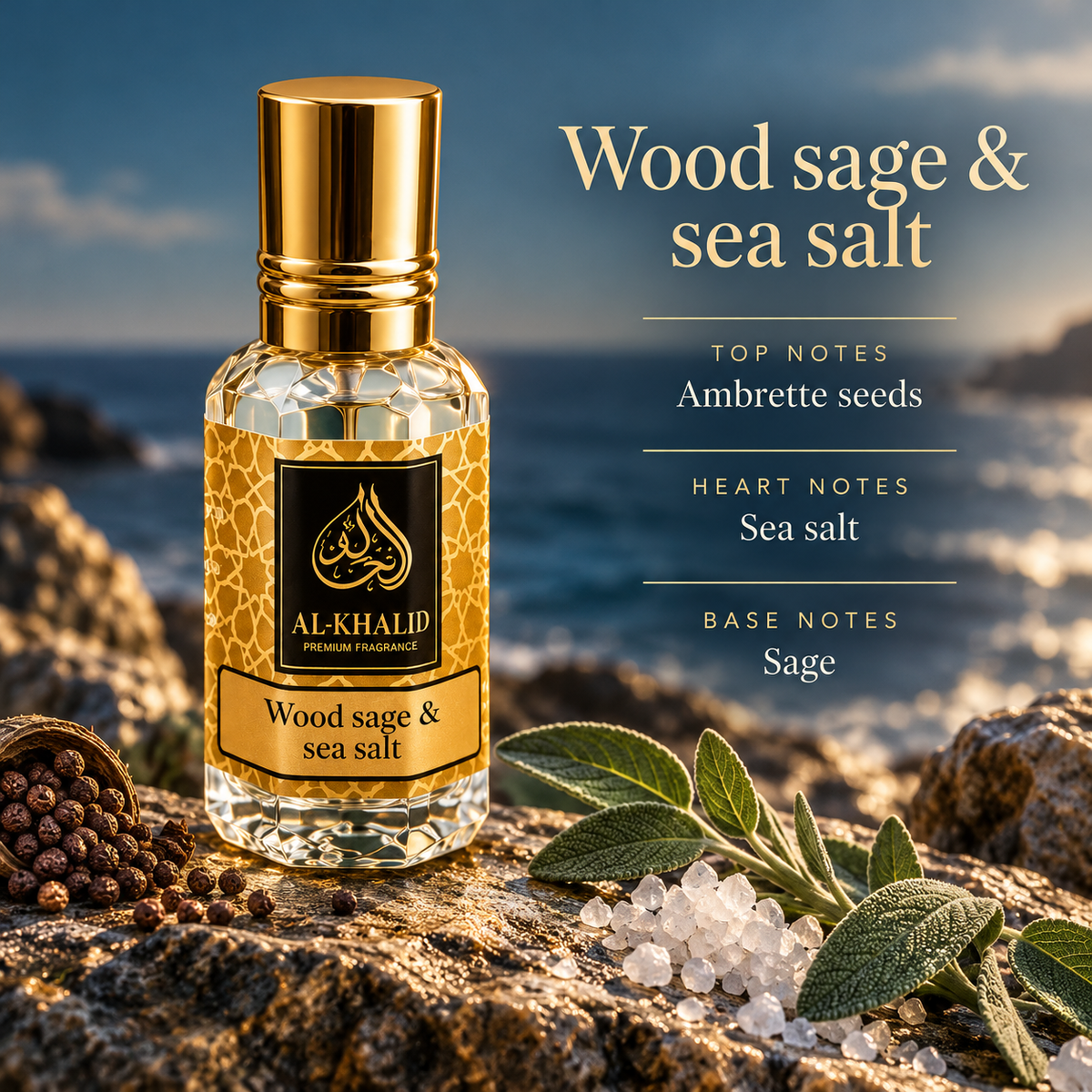 Jo Malone Wood Sage & Sea Salt Inspired Attar | Perfume Oil - AL-KHALID PERFUMES